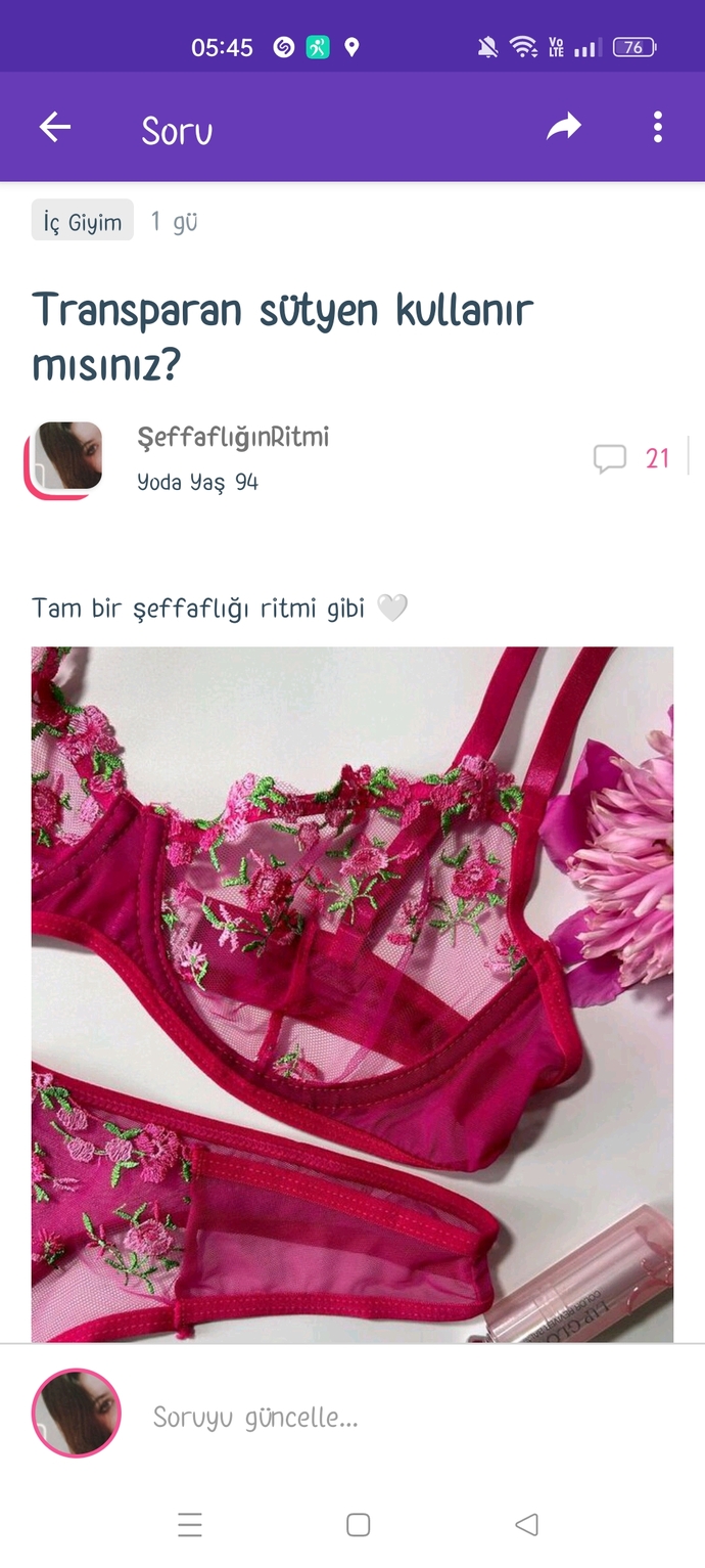 Do you use a transparent bra?