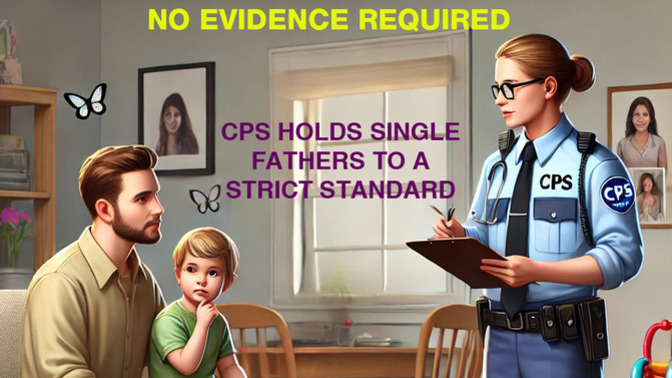 Does child protective services (CPS) have have a very strict standard for single fathers vs. a lax standards for single mothers?
