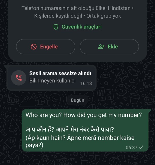 I live in Turkey — how did an unknown foreign girl find my number?