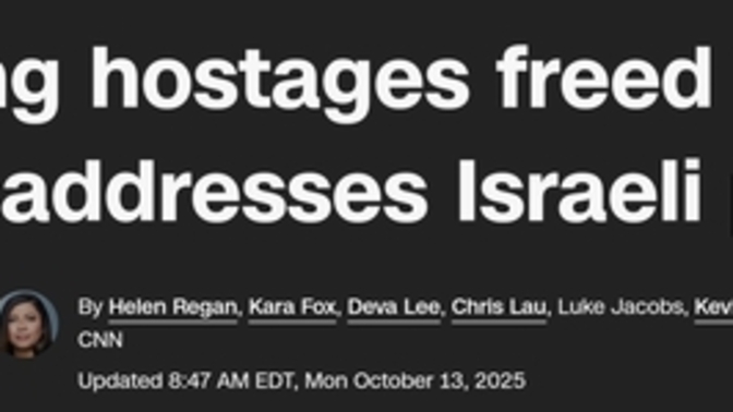 Just to round it out, congrats on Trump for whatever he did to free hostages?