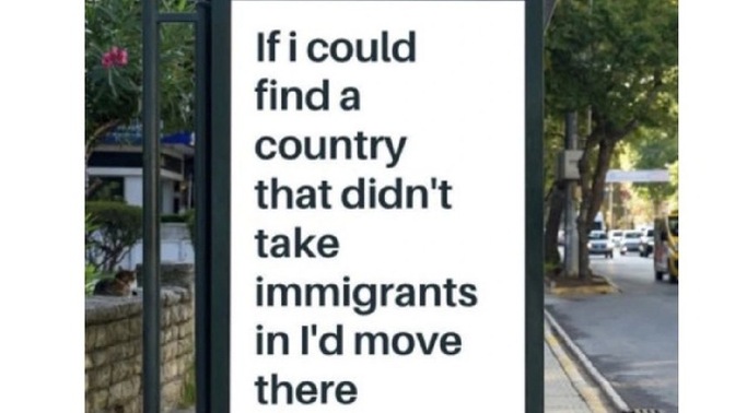 What's your opinion about this British anti immigrant billboard?