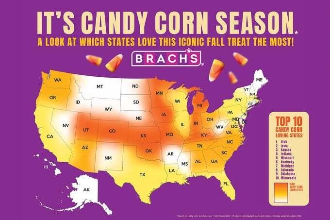 Whys is CANDY CORN most popular in the US middle-of-the-country states?
