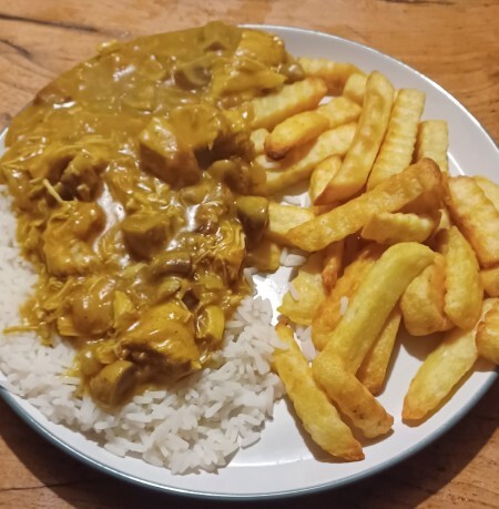 Chips curry and cheese?