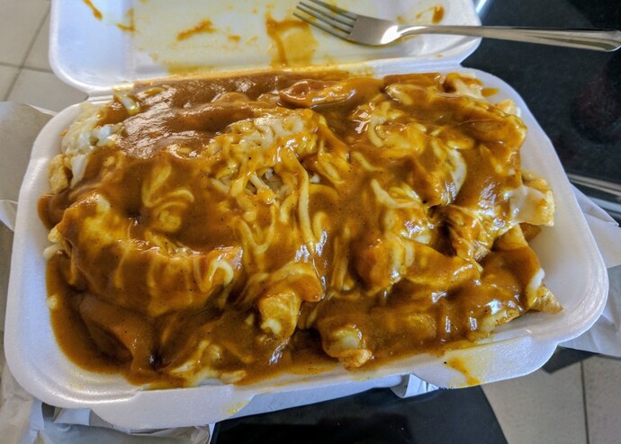Chips curry and cheese?