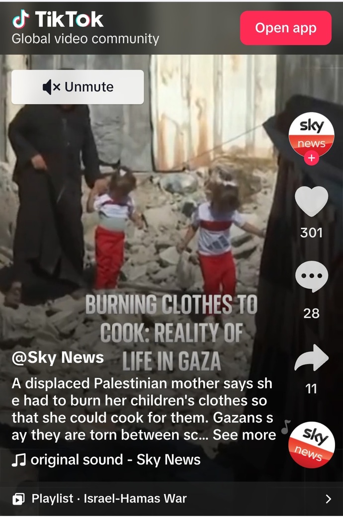 Why did this Gazan woman burn her childrens clothes to cook and not her abaya?
