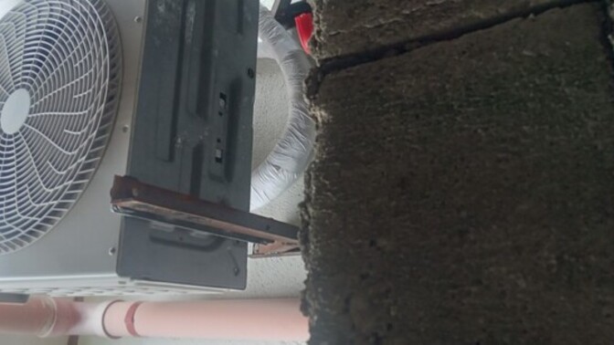 My rude neighbor just put the centralized AC near my sisters window?