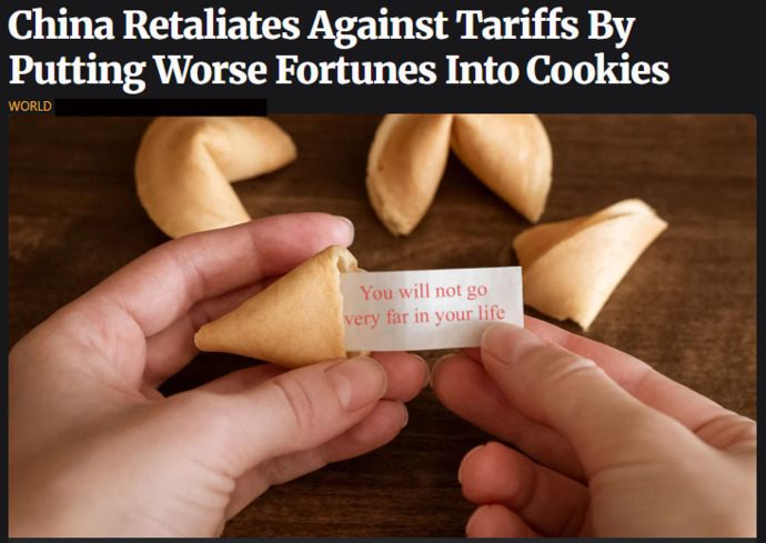 Are you worried about retaliation from China on tariffs?