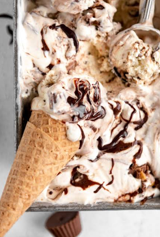 Moose Tracks Ice Cream.