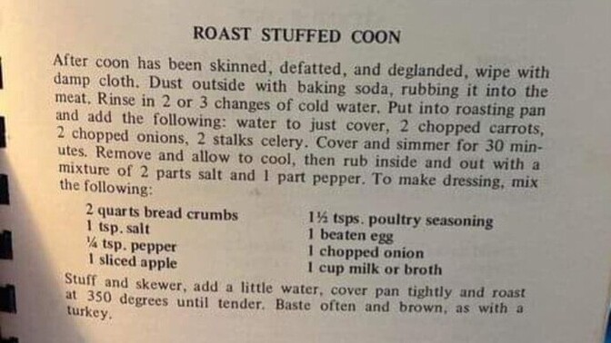 Can I use badger instead of coon in a recipe?