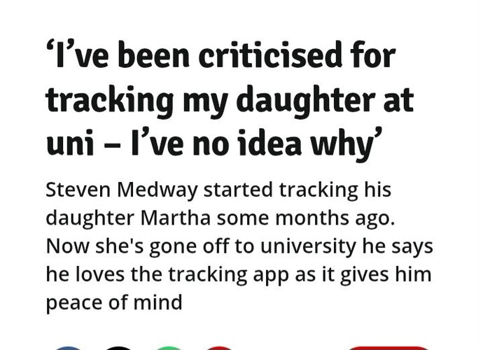 Would you track your adult children at university?