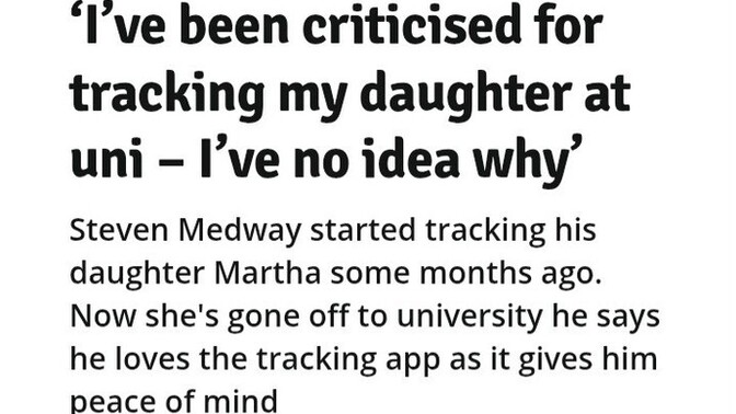 Would you track your adult children at university?