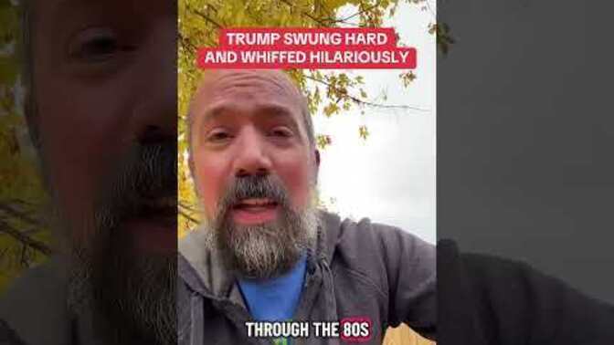TRump whiffs again... because he's dumber than a bag of rocks?