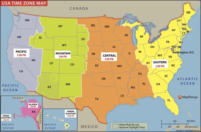 How many time zones affect you on a daily or weekly basis?
