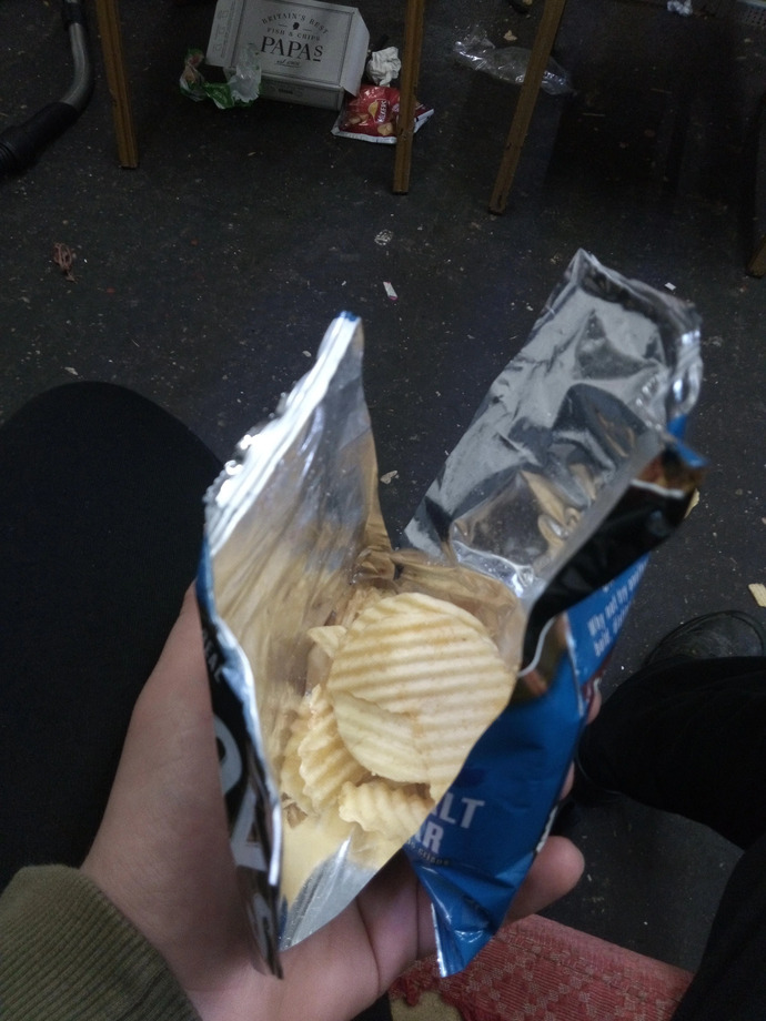 Should it be illegal to open a crisp packet upside down?
