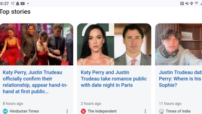 Did you hear that Katie Perry has left Orlando Bloom for Justin Trudeau?