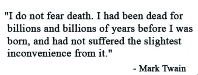 Does the thought of death scare you?