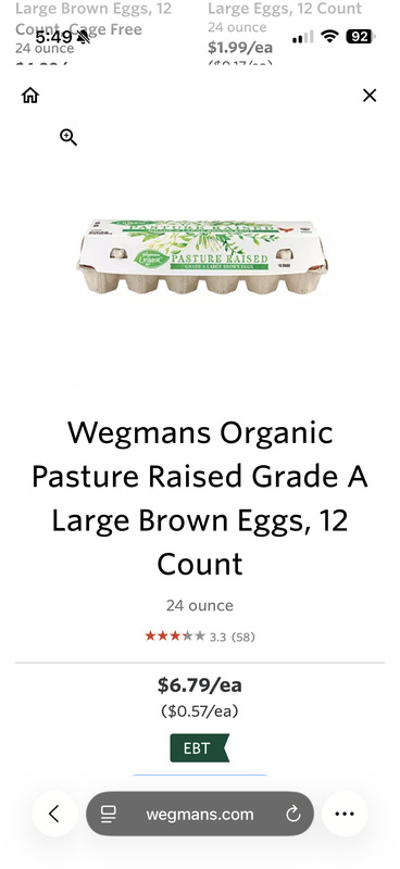 What is the price of a dozen large eggs where you live?