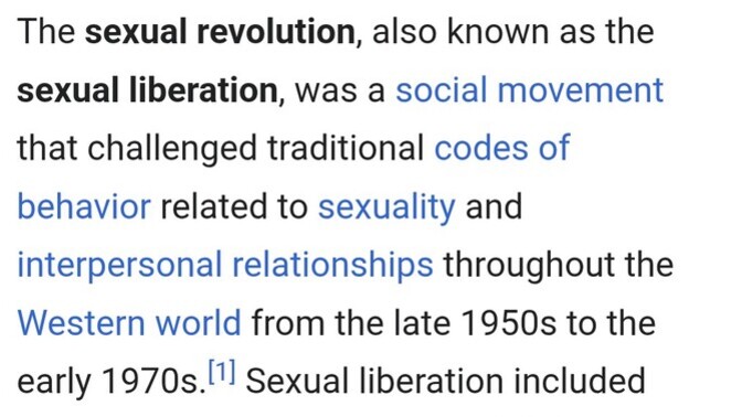 Do you believe that the "sexual liberation" movement a net positive or net negative?