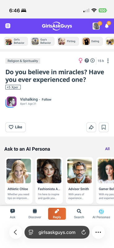 Do you believe in miracles? Have you ever experienced one?