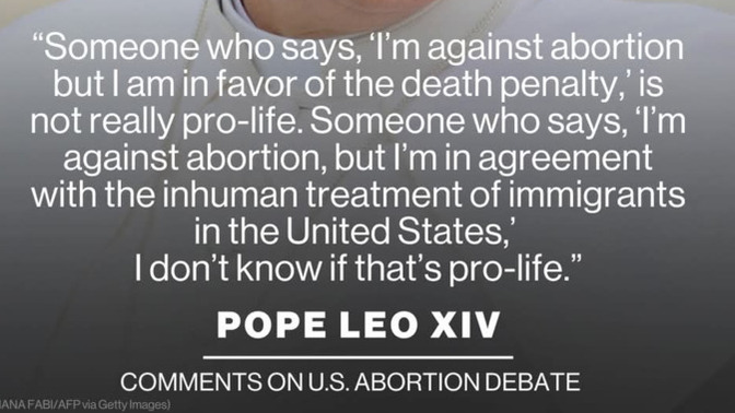 Is there a moral equivalence between abortion and the death penalty?