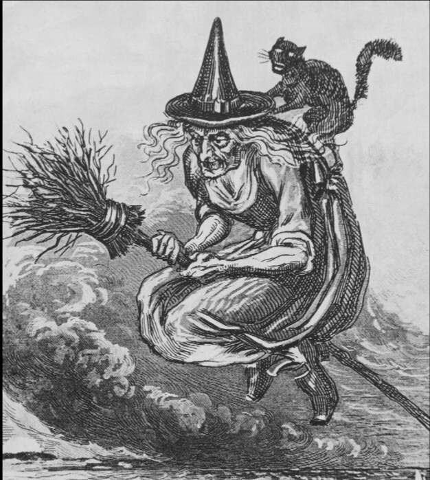 Whats the correct way to sit on a broomstick?