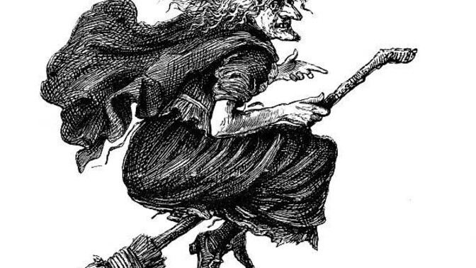 What's the correct way to sit on a broomstick?