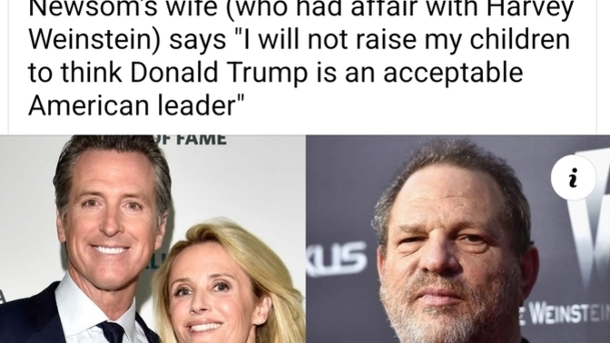 Newsom's wife says she raising kids to not accept Trump as an acceptable leader. You agree?