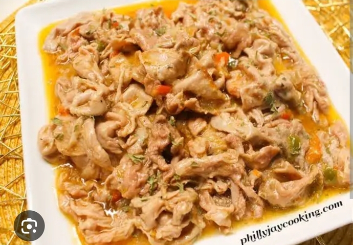 A soul food delicacy. Pig intestines