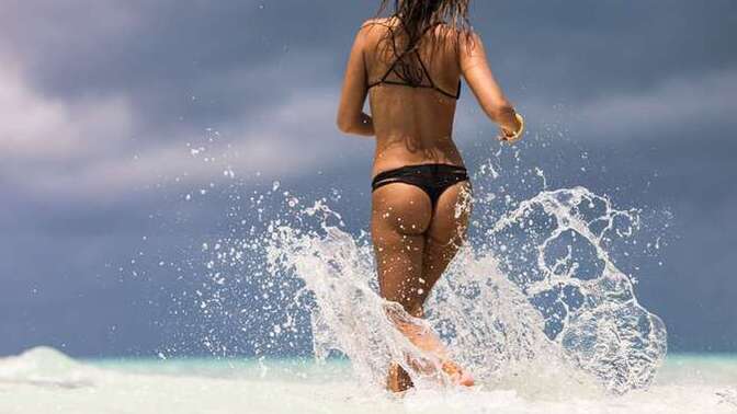 Guys, are you ok with your girl wearing thong bikinis to the pool or beach?