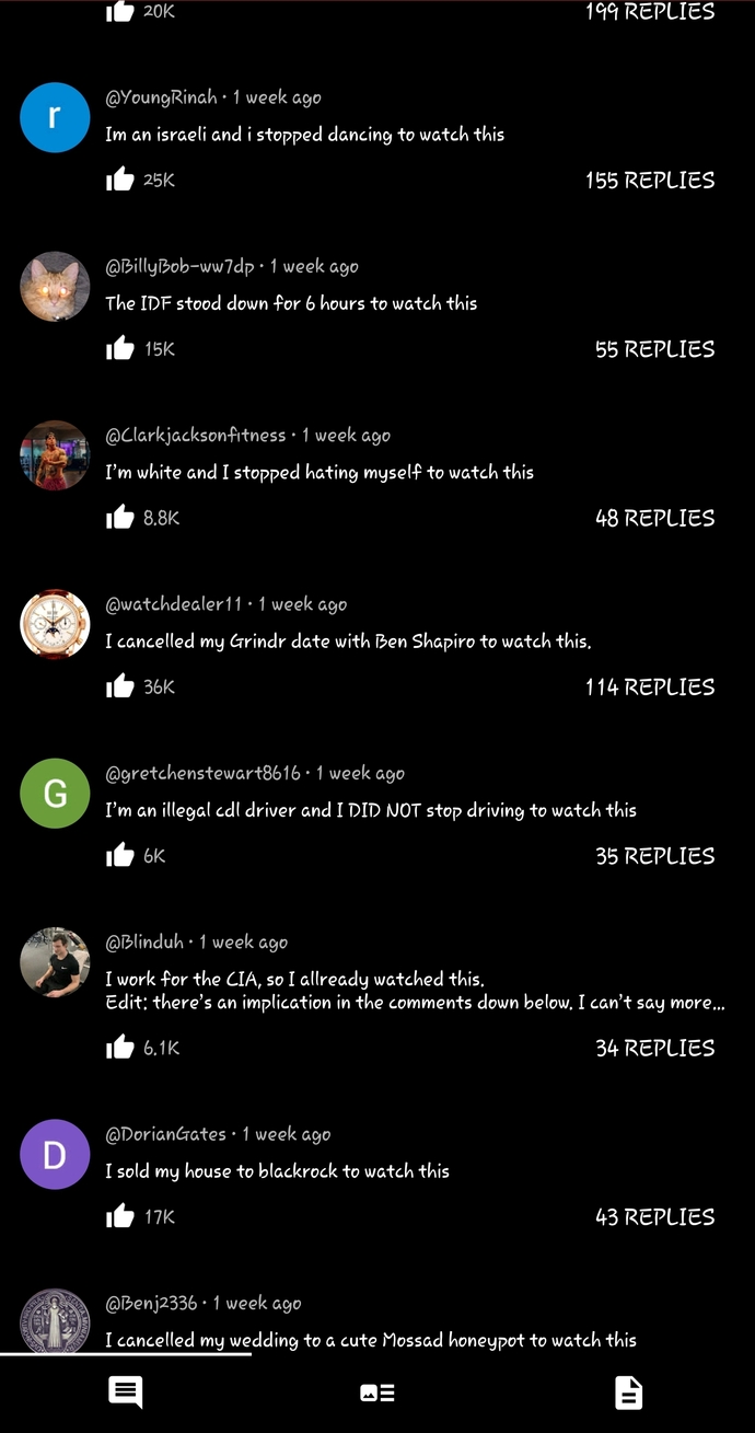 Whats the craziest YouTube comment section youve seen in the past week?