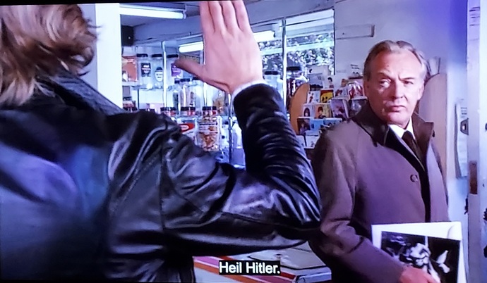 A Nazi example from a zombie film in the early 70s. 🧟♂️