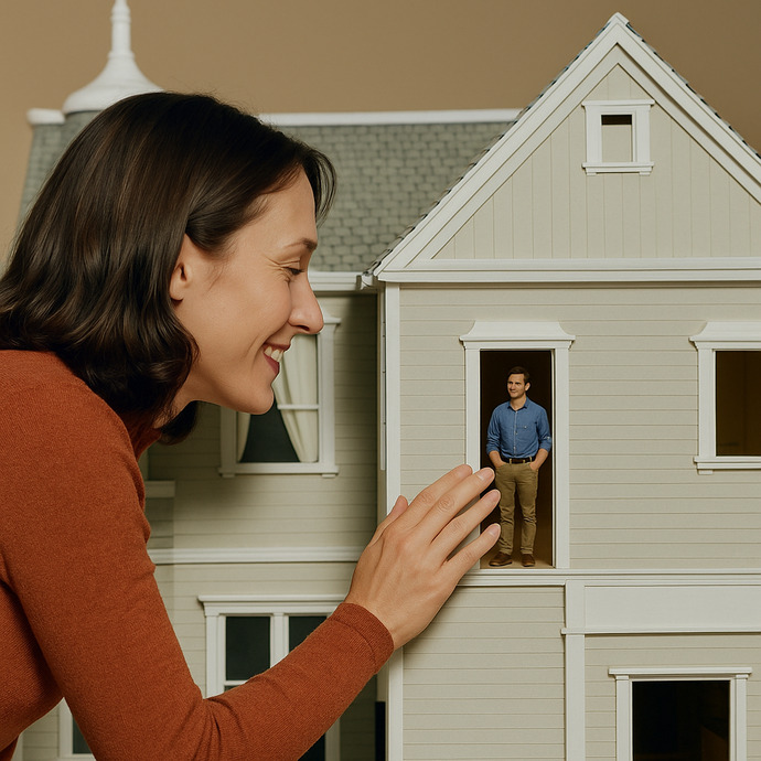 Would you like to have a tiny human friend living in a dollhouse in your room or home?