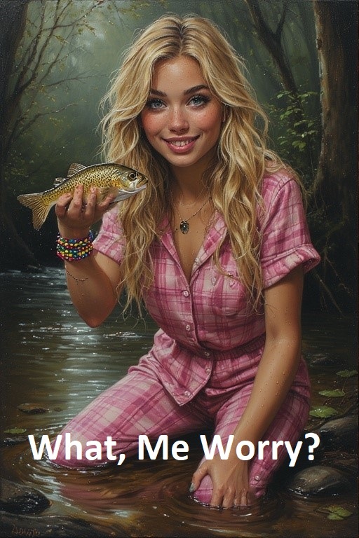 Actual simulation of Random in her PJs talking to a fish just to get views and likes. Random has issues. Random needs therapy.