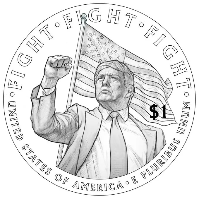 An illegal double-headed coin demanded by a con man. What could be more appropriate?