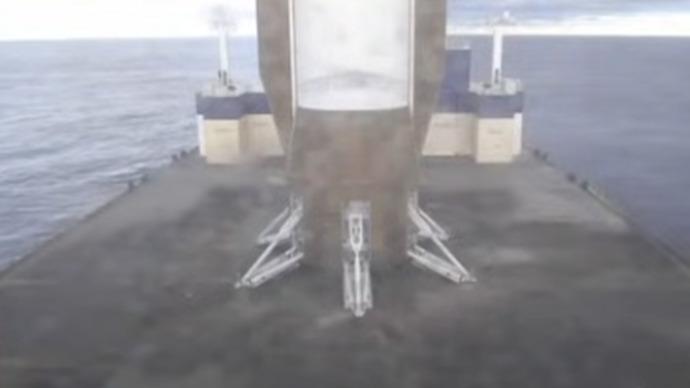 New Glenn 2 Booster after landing on Jacklyn Barge