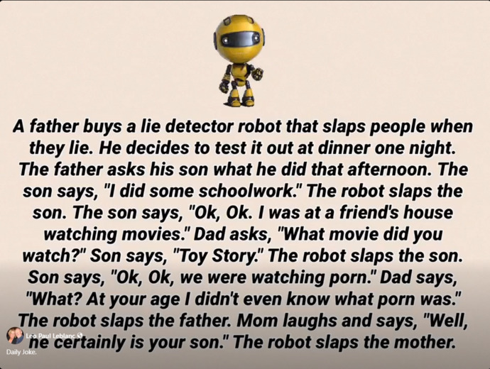 Would you like a lie detector robot he help to keep people honest?