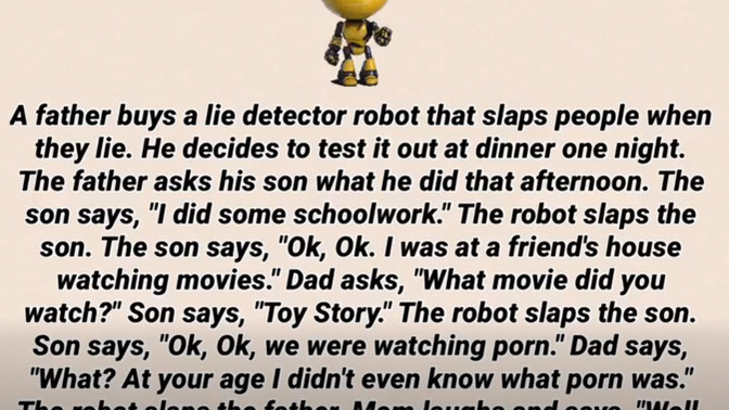 Would you like a lie detector robot he help to keep people honest?