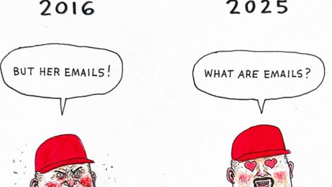 Remember in 2016 when people on the right were crying about Hilary’s emails? How far we’ve come since huh? Your thoughts?