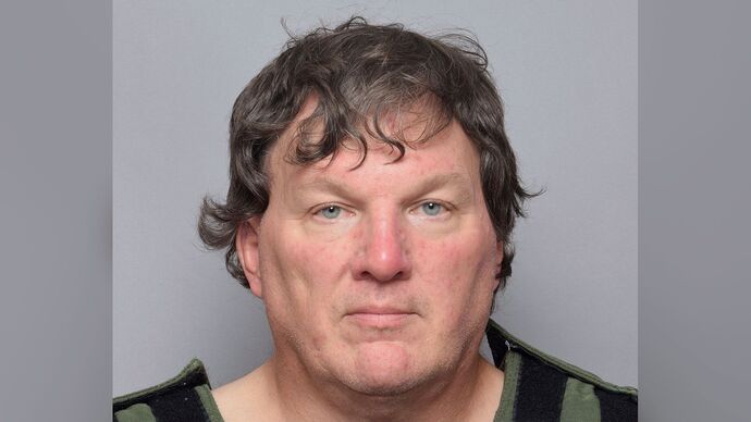 Mug shot of Rex Heuermann, the alledged Gilgo Beach serial killer.