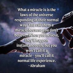 What do you think a miracle is?