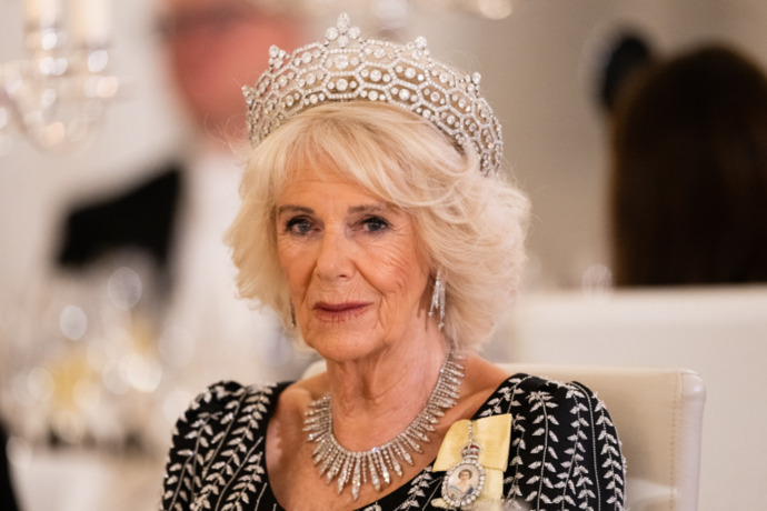 Queen Camilla at her husbands Coronation