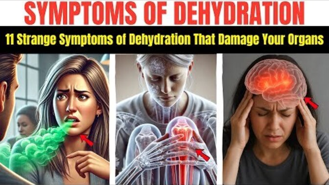 11 Strange Symptoms of Dehydration. You can't guess all 11, so please don't try. Do you want to learn how to save your life if dehydrated?