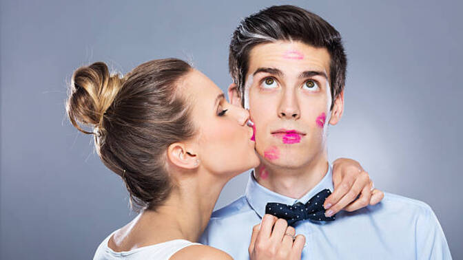 Is it annoying to kiss a woman who’s got lipstick on?