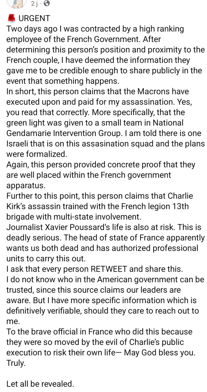Candace Owens accuses France of wanting to assassinate her. Has this girl gone completely mad?