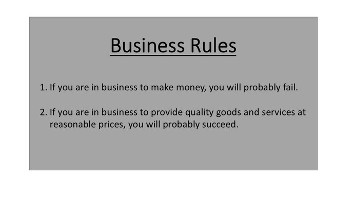 What do you think of these BUSINESS RULES?