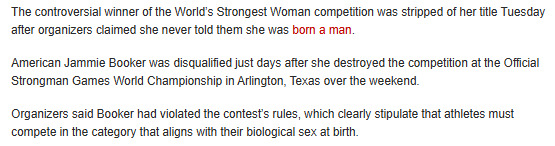 😮😮😮😦😦😦 The worlds strongest woman is a man! Is it right to strip him of his title?