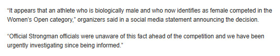😮😮😮😦😦😦 The worlds strongest woman is a man! Is it right to strip him of his title?