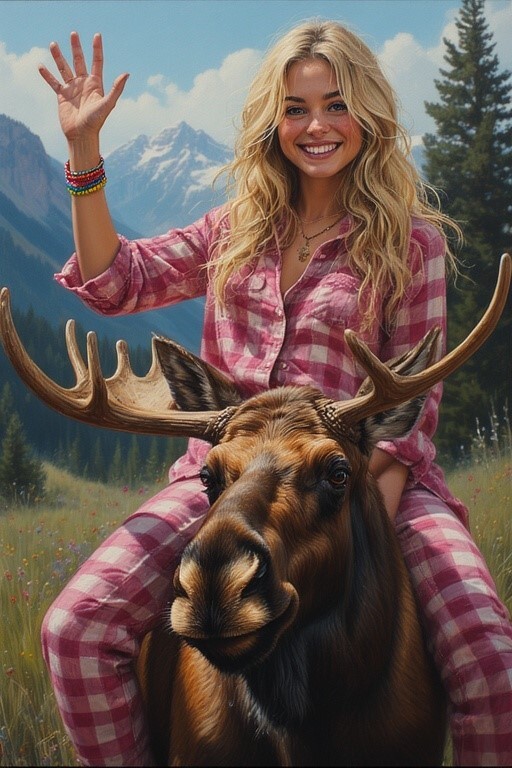 Actual simulation of Random riding a moose. What else did u expect?