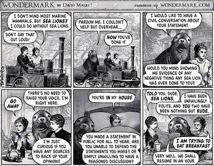 Comic taking the term literally