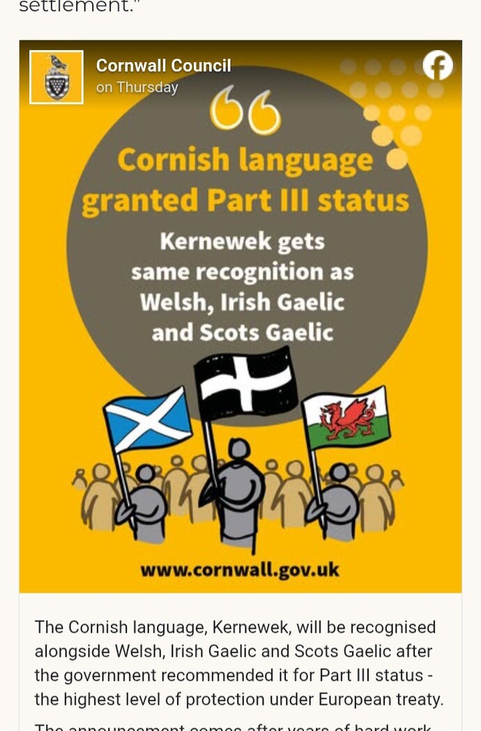 Should Cornwall be a country?